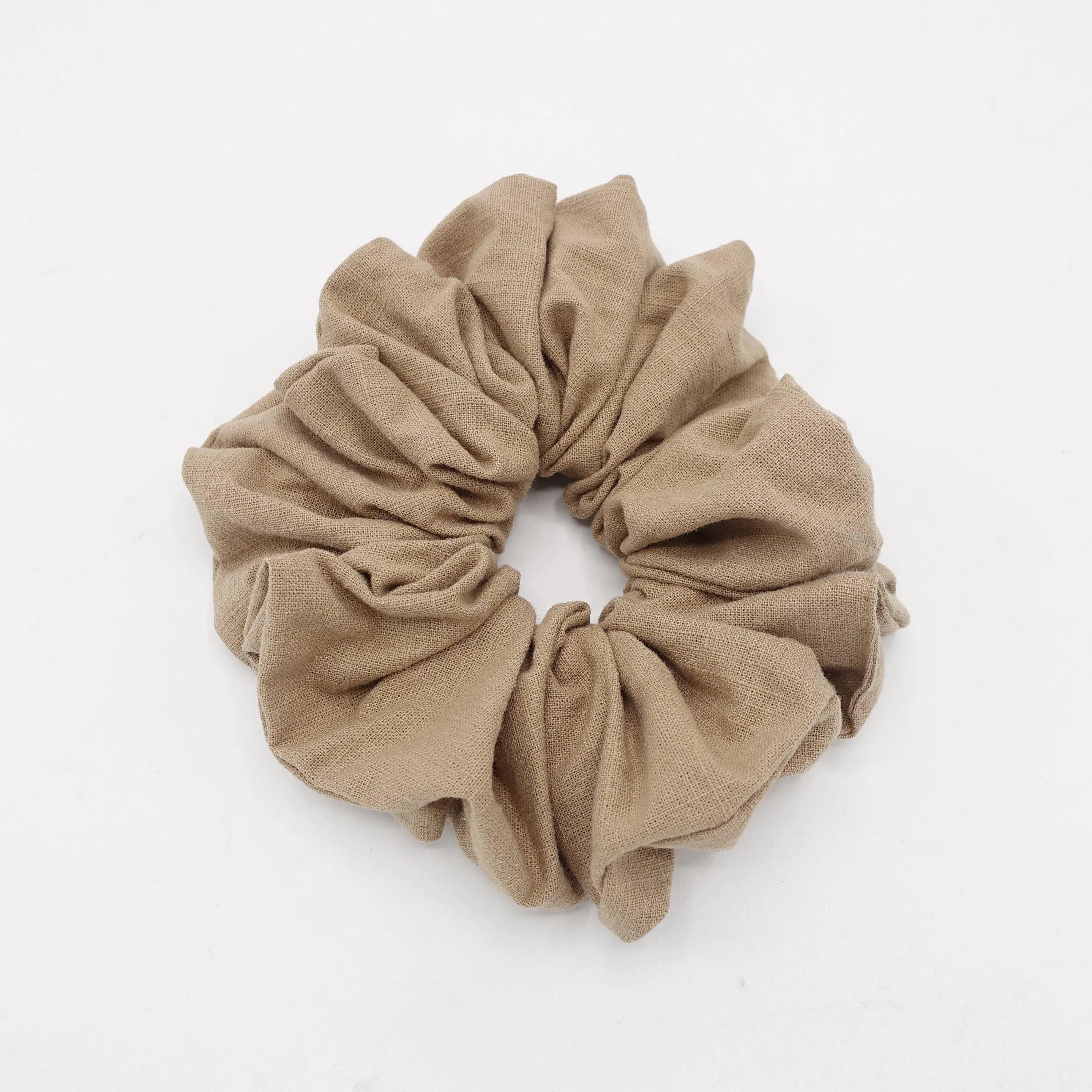 linen blend oversized scrunchies large cotton scrunchies solid hair elastic women hair accessory