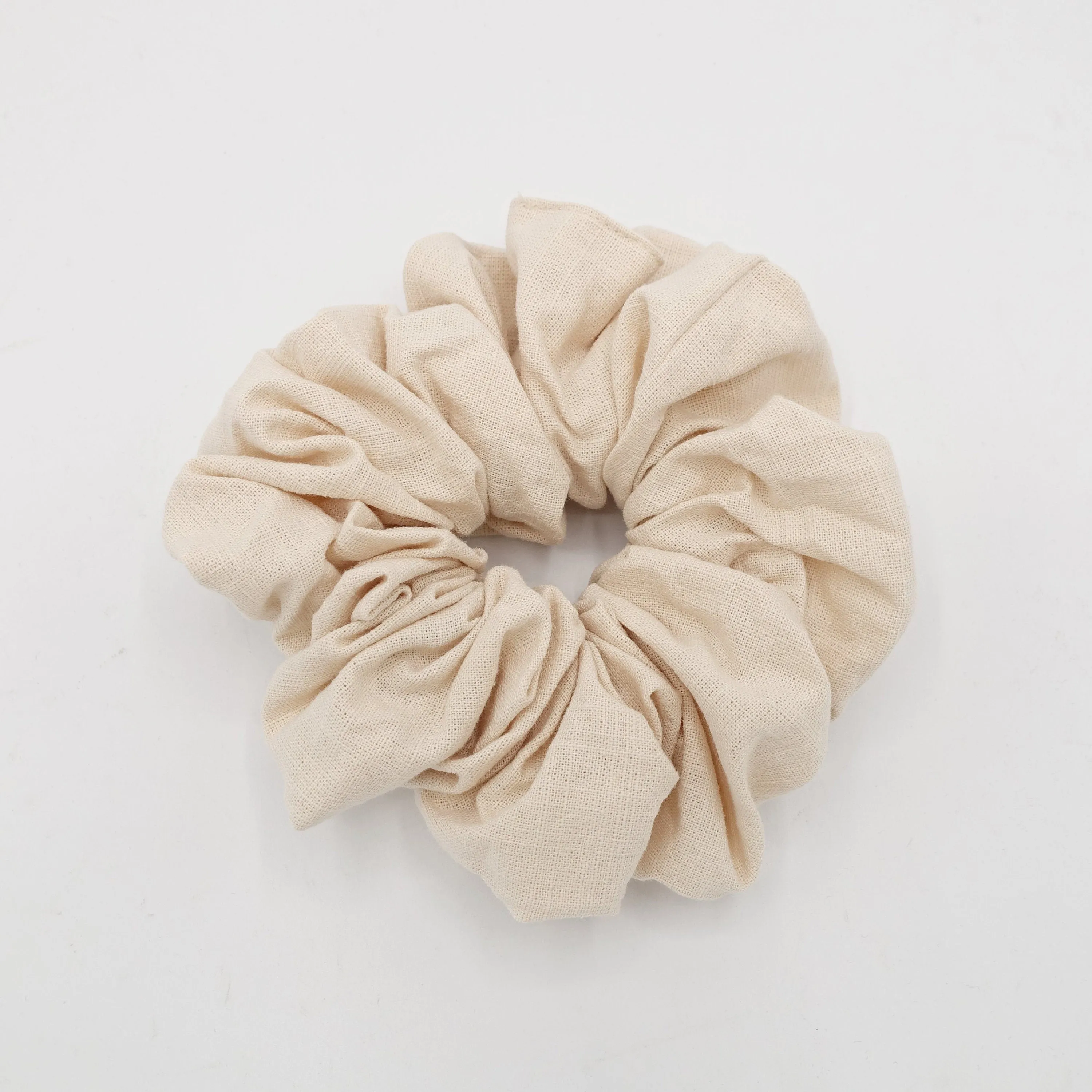 linen blend oversized scrunchies large cotton scrunchies solid hair elastic women hair accessory