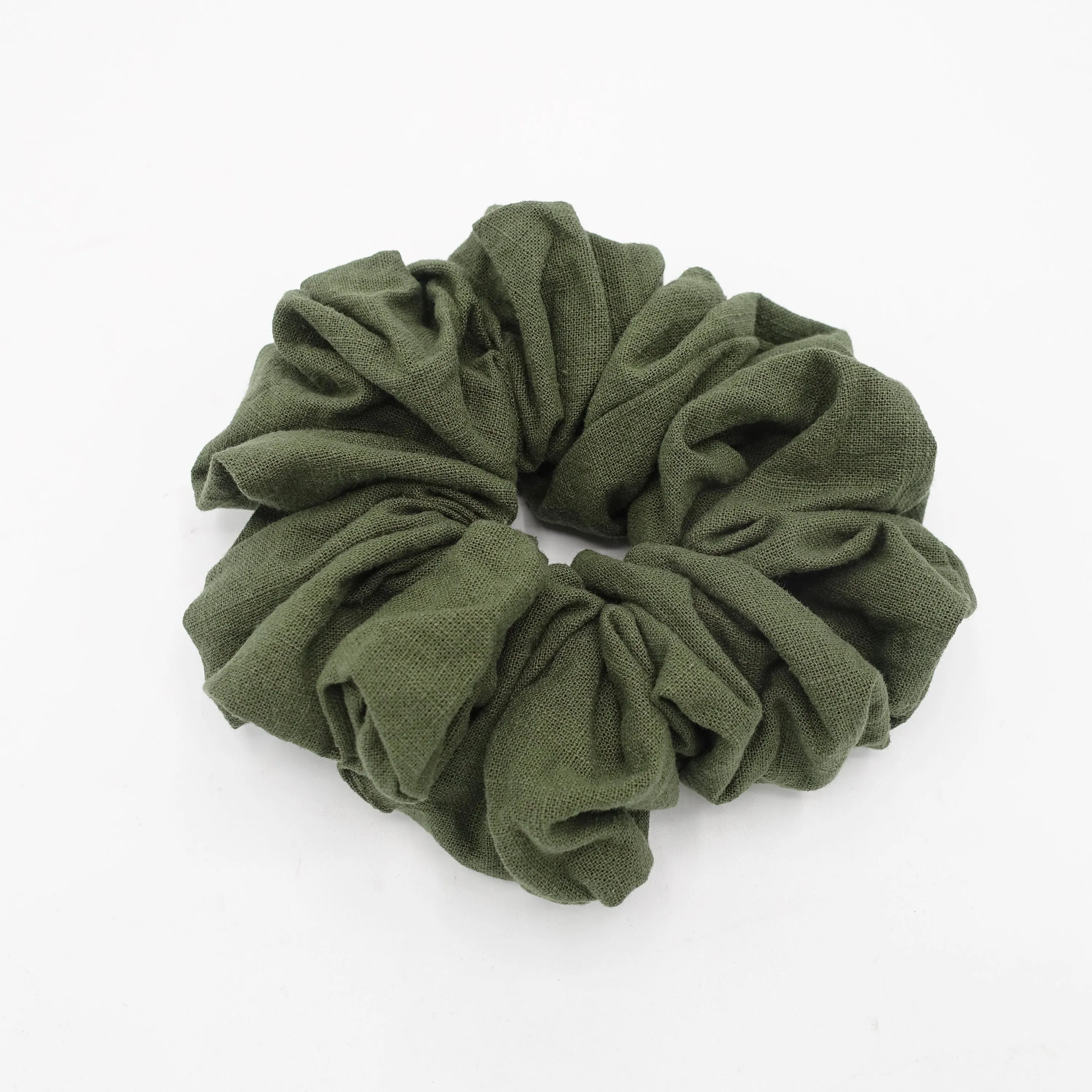 linen blend oversized scrunchies large cotton scrunchies solid hair elastic women hair accessory