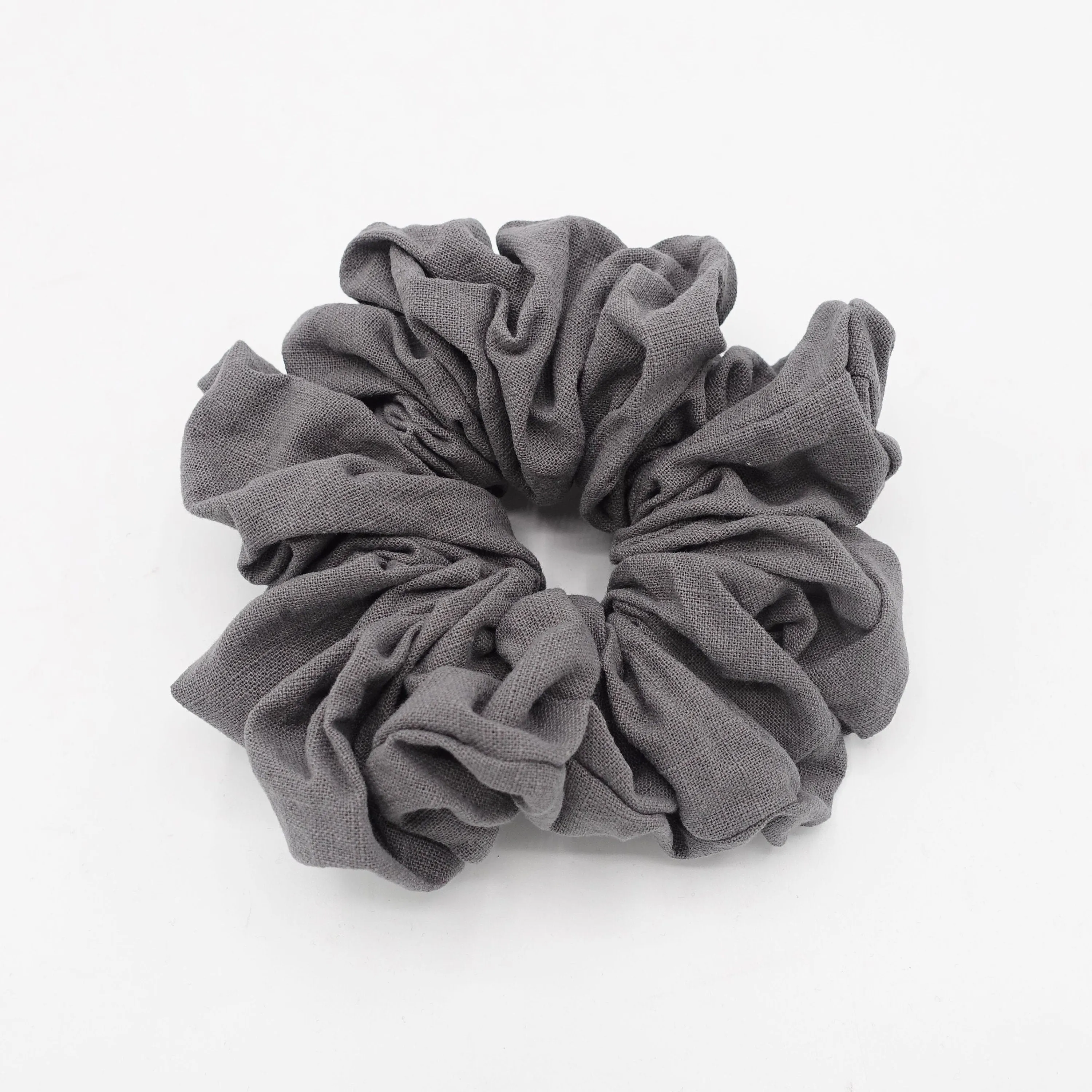 linen blend oversized scrunchies large cotton scrunchies solid hair elastic women hair accessory