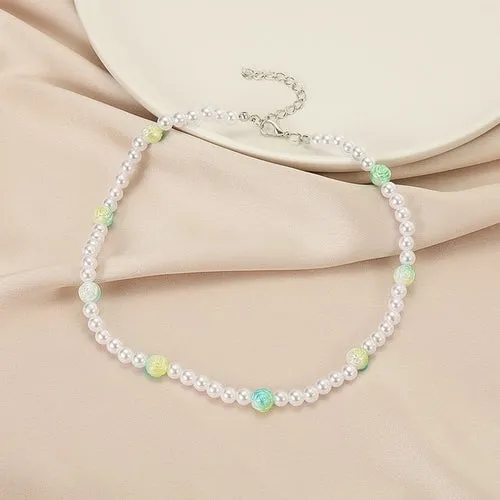 Love Pearl Necklace Female Personality Party Fashion Clavicle -