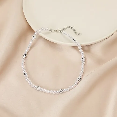 Love Pearl Necklace Female Personality Party Fashion Clavicle -