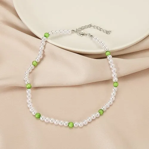 Love Pearl Necklace Female Personality Party Fashion Clavicle -