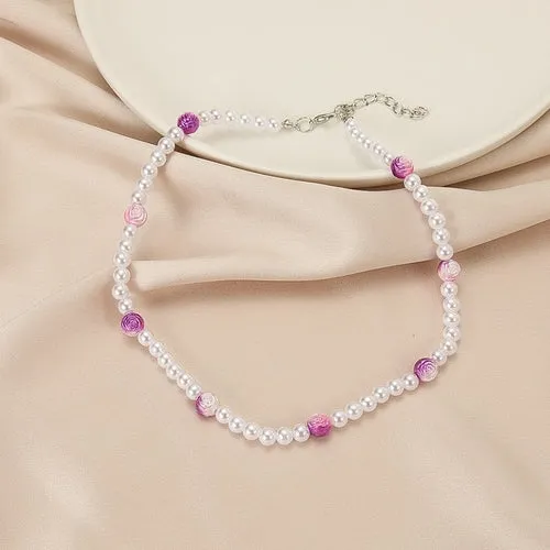 Love Pearl Necklace Female Personality Party Fashion Clavicle -