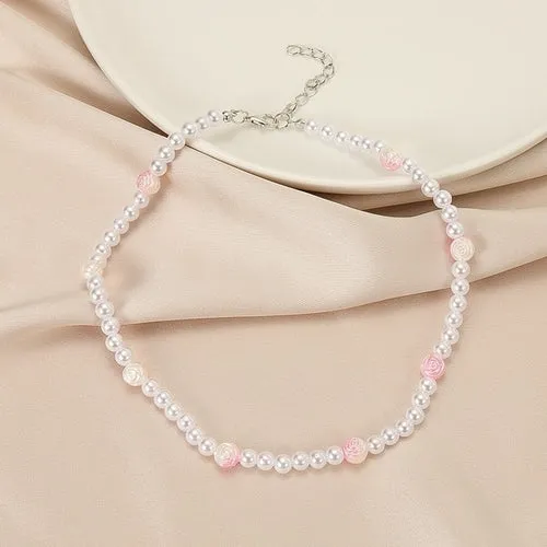 Love Pearl Necklace Female Personality Party Fashion Clavicle -