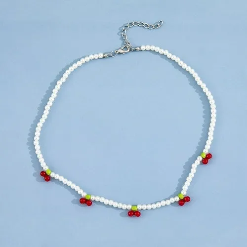 Love Pearl Necklace Female Personality Party Fashion Clavicle -