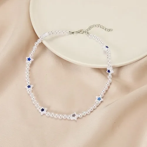 Love Pearl Necklace Female Personality Party Fashion Clavicle -