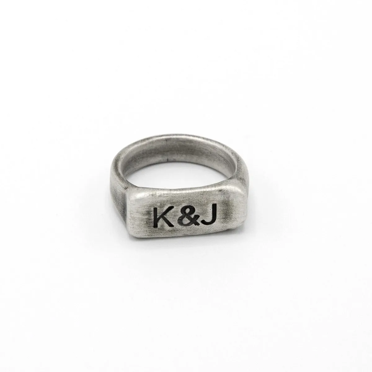 Make Your Mark Silver Signet Ring [Antiqued Sterling Silver]