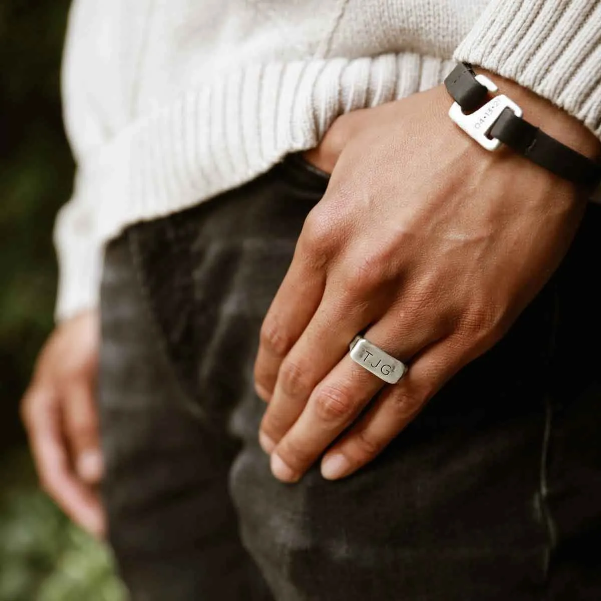 Make Your Mark Silver Signet Ring [Antiqued Sterling Silver]