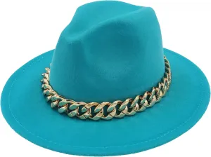 Men Fedora Unisex Solid Color Fedora Hat Wide Brim Jazz Top Hat Autumn Winter Retro Panama Hat