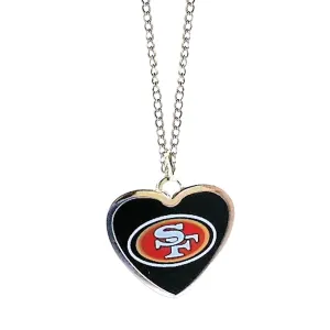 NFL Heart Shaped Pendant Necklace San Francisco 49ers