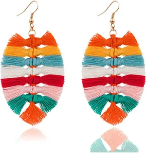 ONLYJUMP Long Layered Dangle Earrings Colorful Elegant Tiered Tassel Druzy Dangle Drop Earrings Handmade Bohemia Tassel Earrings for Women Boho Fashion jewelry Valentine Birthday Party Gift