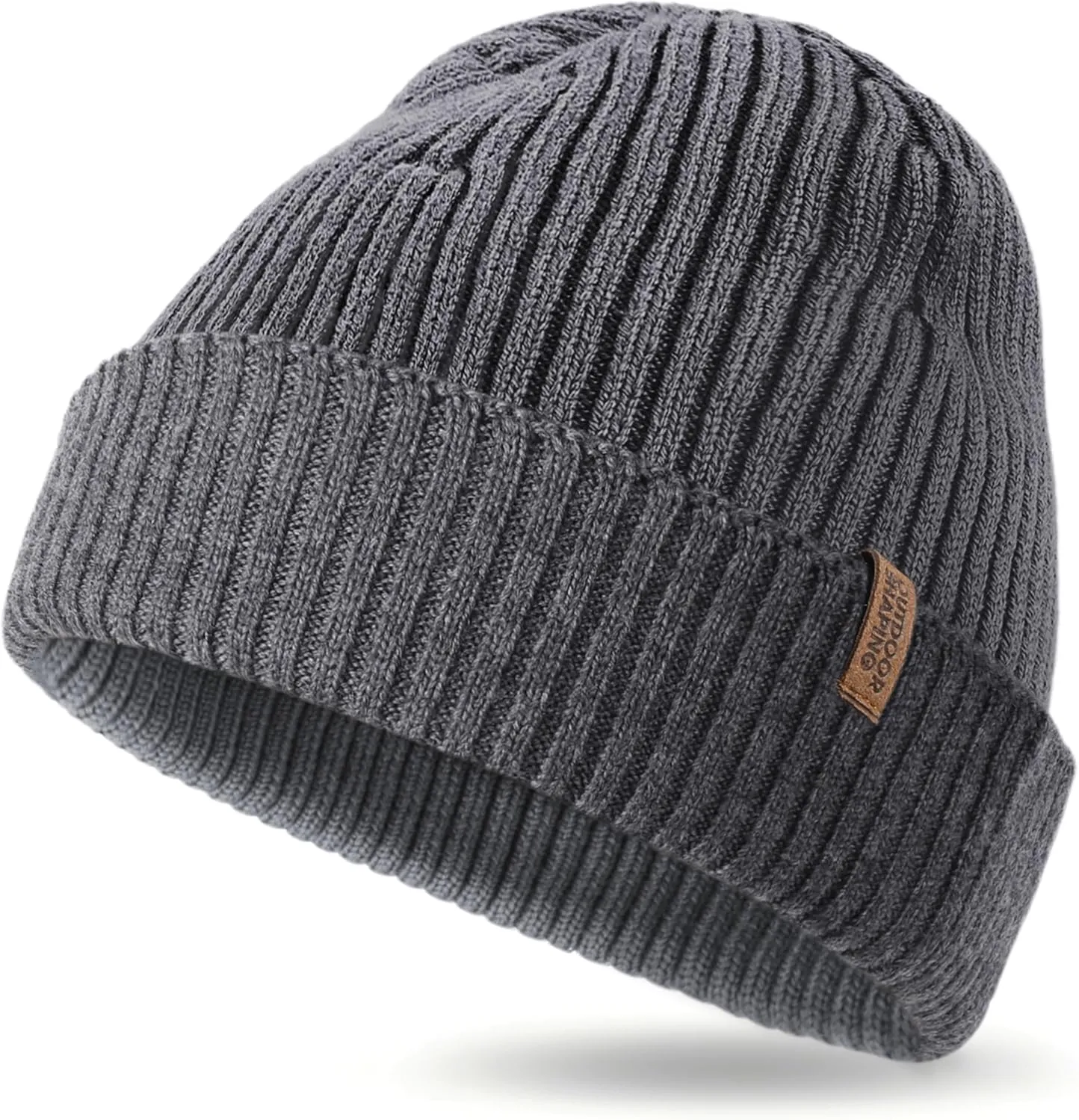OUTDOOR SHAPING Merino Wool Beanie for Men & Women, Unisex Daily Cuffed Plain Knit Hat, Soft Warm Winter Hat