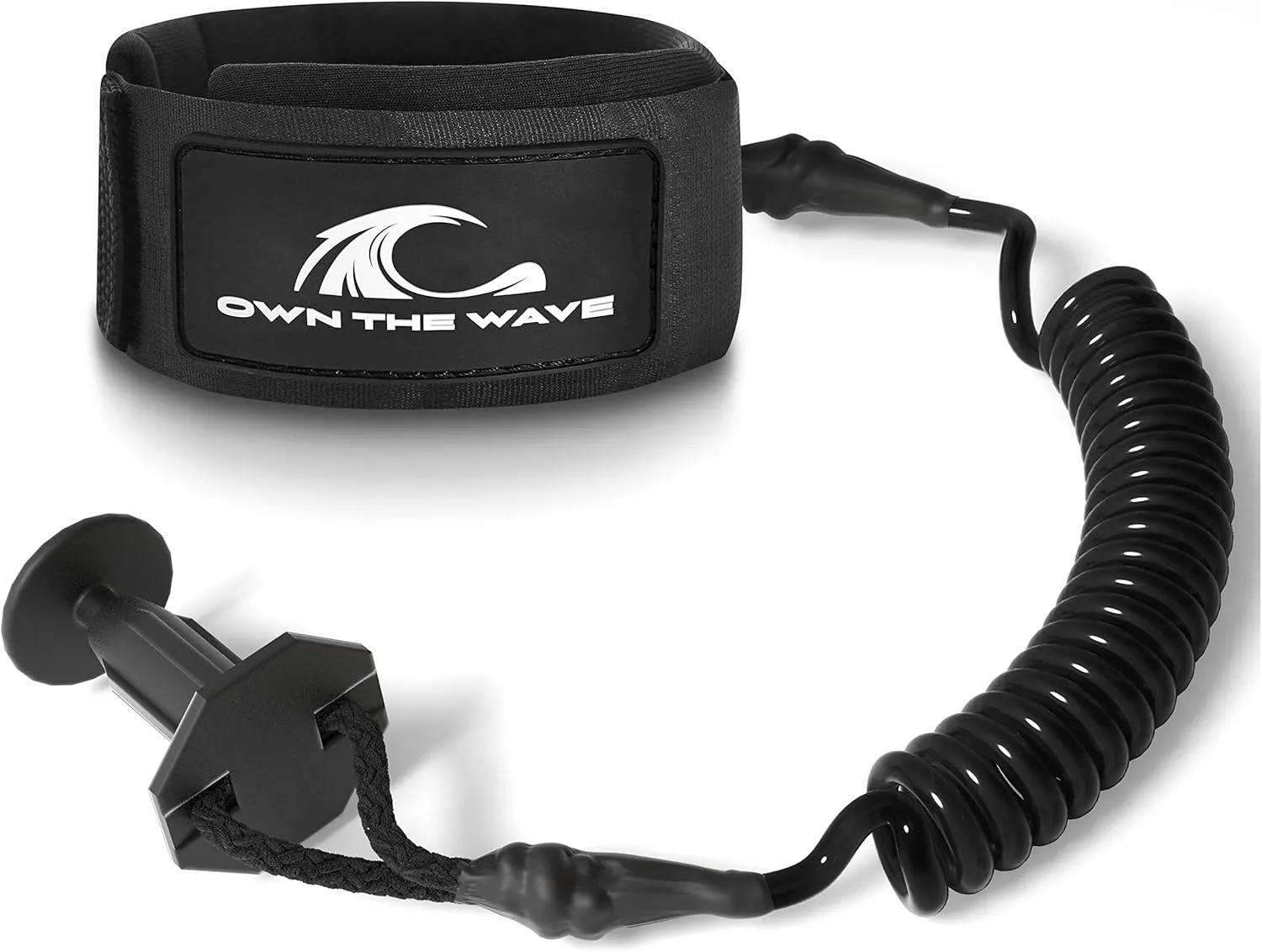 Own the Wave Bodyboard Leash  Premium Coil 4ft Coiled Wrist Boogie Board Leashes with Plug