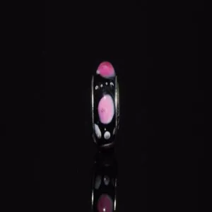 Pink Paw Print Murano Charm Bead