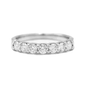 Platinum .75ctw Scoop-Cut Diamond Band