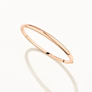 Polished Plain Bangle in Rose Gold