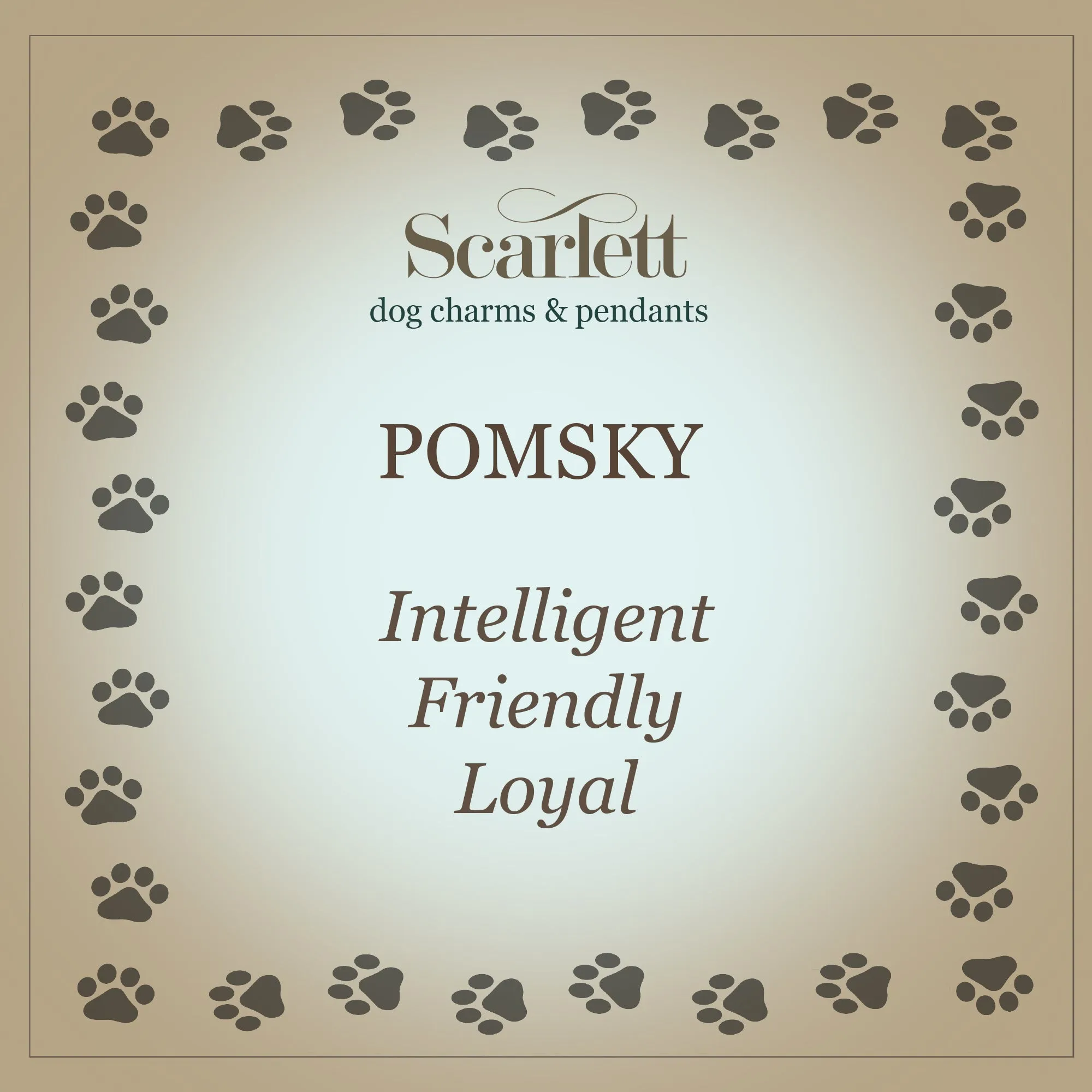 Pomsky Silver Dog Charm Bracelet