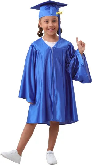 Preschool & Kindergarten Graduation Cap and Gown, with Tassel 2025 Charm Sets