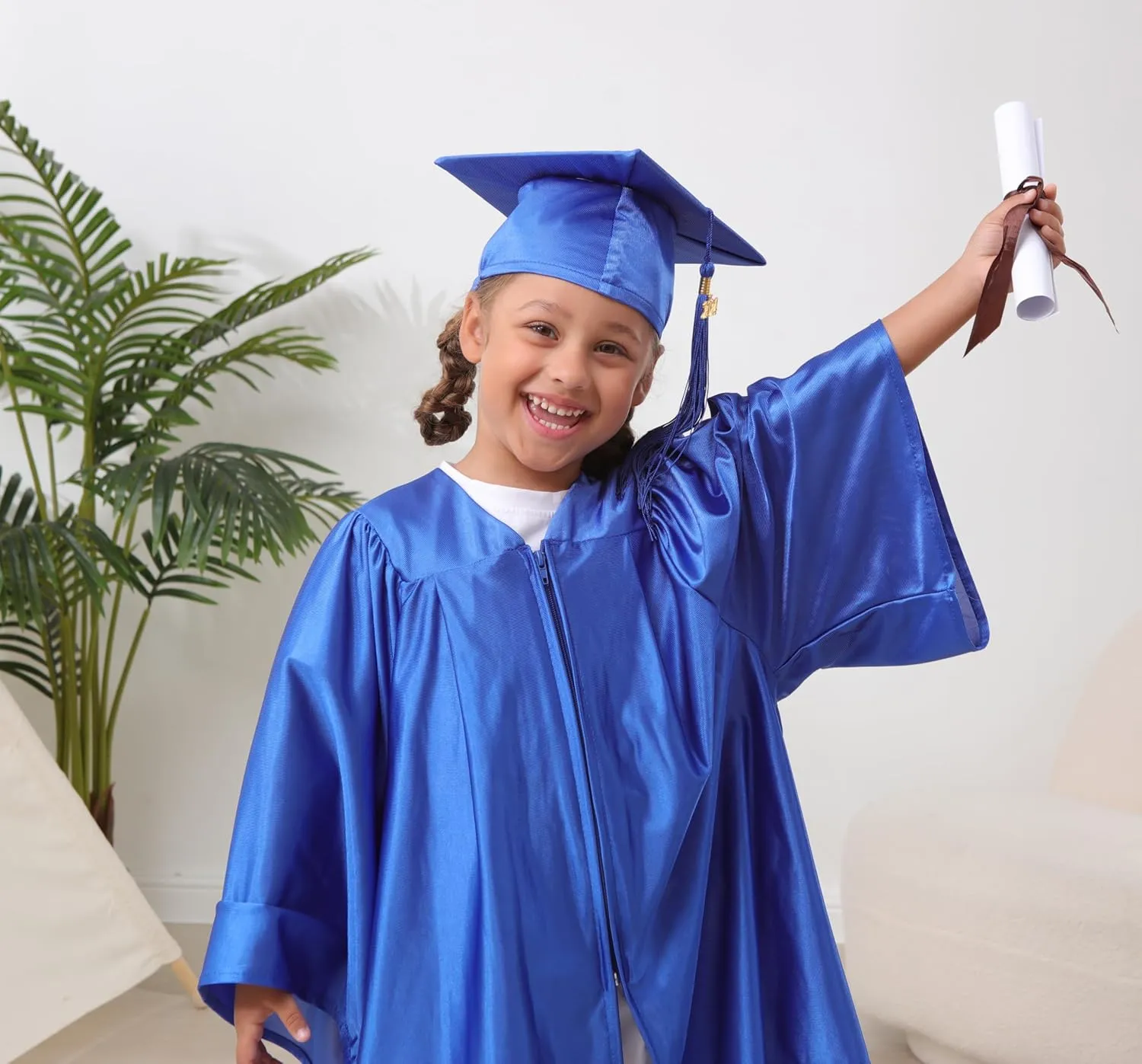 Preschool & Kindergarten Graduation Cap and Gown, with Tassel 2025 Charm Sets
