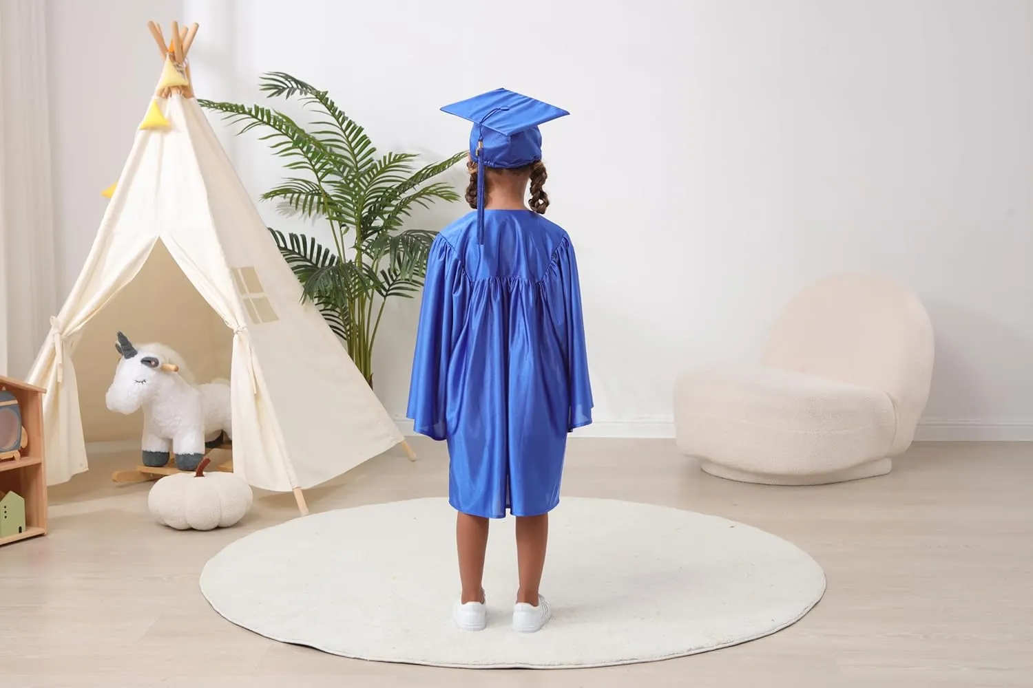 Preschool & Kindergarten Graduation Cap and Gown, with Tassel 2025 Charm Sets