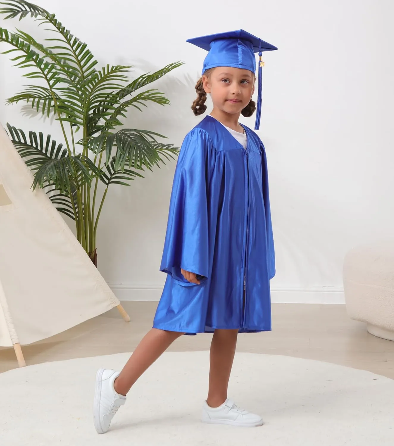 Preschool & Kindergarten Graduation Cap and Gown, with Tassel 2025 Charm Sets