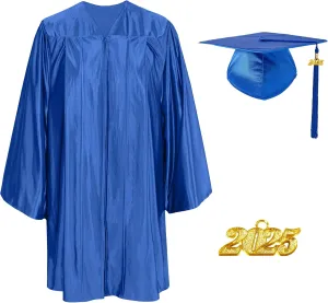 Shiny Kindergarten Preschool Graduation Cap Gown Stole with 2025 Tassel Certificate
