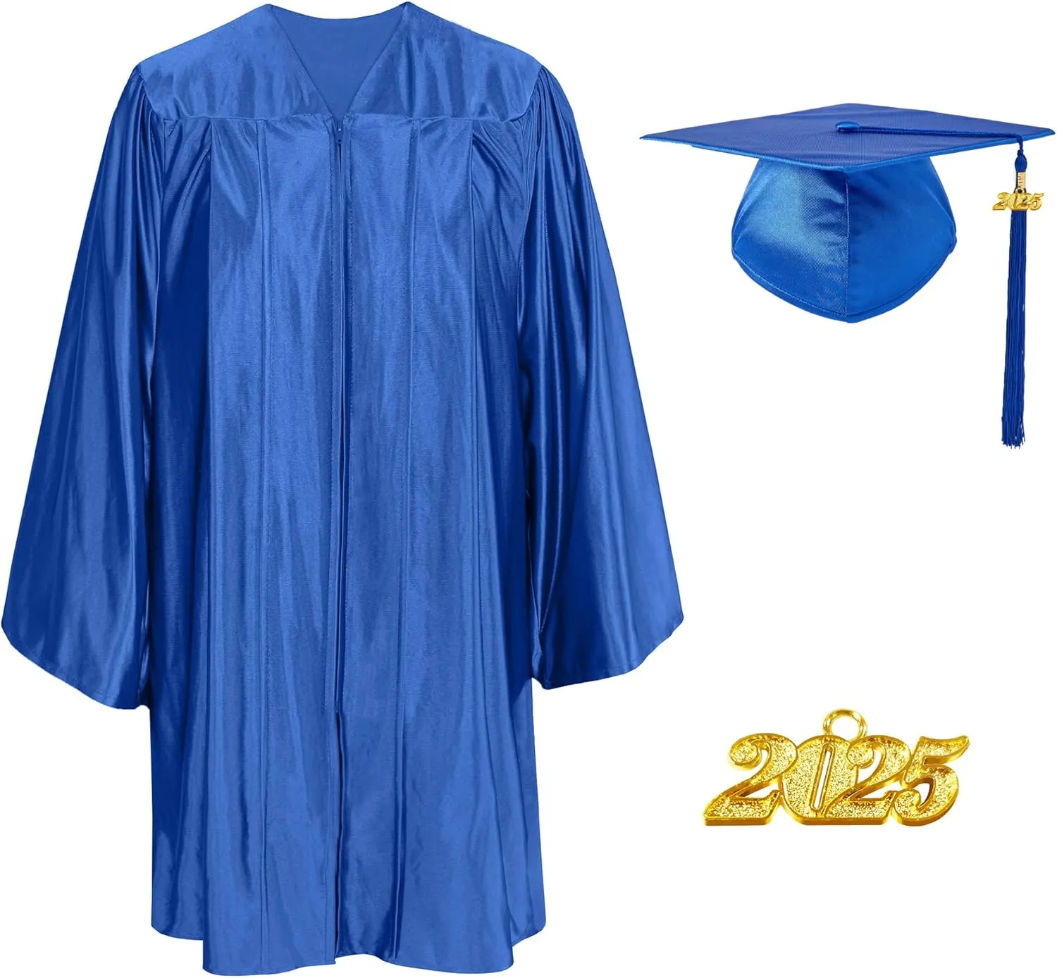 Shiny Kindergarten Preschool Graduation Cap Gown Stole with 2025 Tassel Certificate