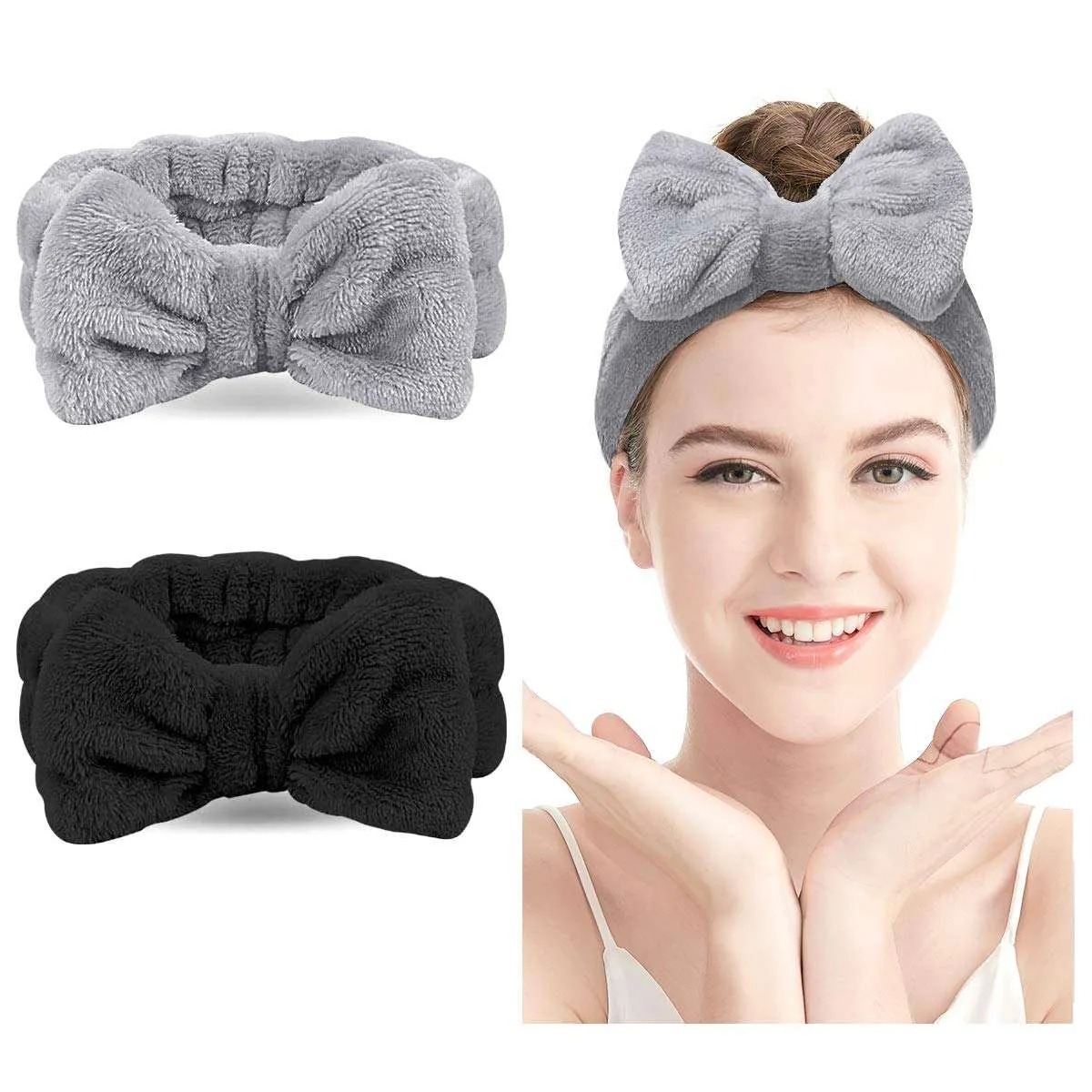 Soft Coral Fleece Spa Headband