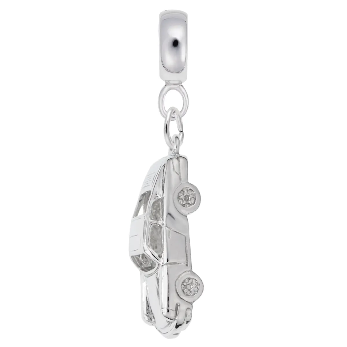 Sport Car Charm Dangle Bead In Sterling Silver