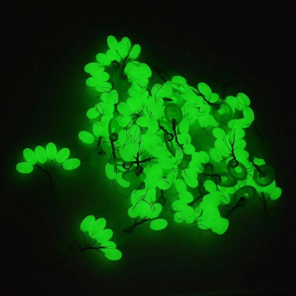 Super Big Fishing Stops Soft Silicone Luminous Glow Fishing Bobber Stopper,6 in 1 Beads Float Sinker Stops