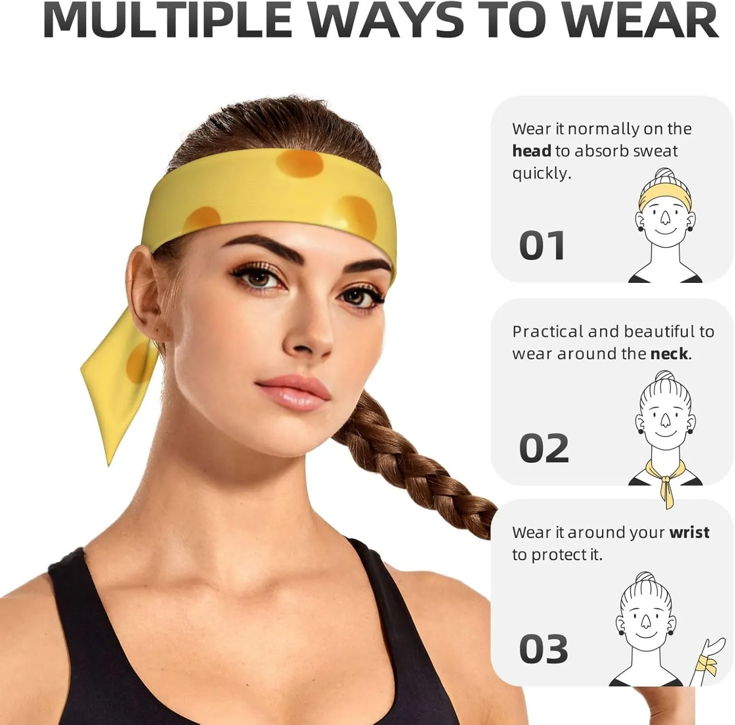 The Famous Paris Eiffel Tower Sports Head Tie Headbands for Men Women Boy and Girl Sports Sweatbands for Running Basketball Yoga Exercise Workout Quick Drying and Non-Slip Workout Stretchy Hairband