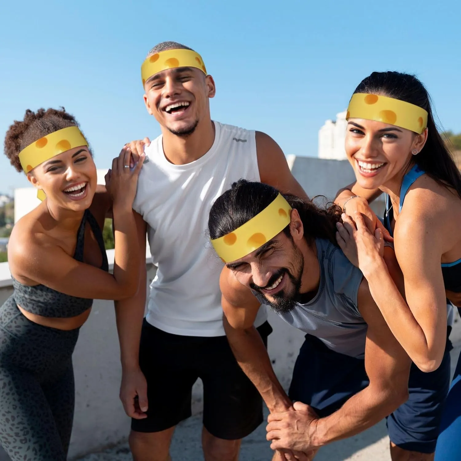 The Famous Paris Eiffel Tower Sports Head Tie Headbands for Men Women Boy and Girl Sports Sweatbands for Running Basketball Yoga Exercise Workout Quick Drying and Non-Slip Workout Stretchy Hairband