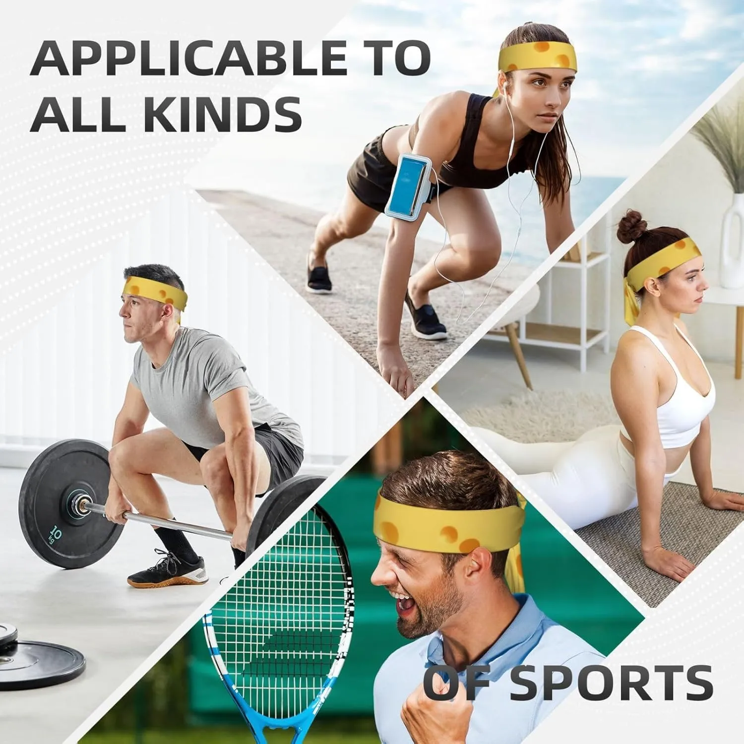 The Famous Paris Eiffel Tower Sports Head Tie Headbands for Men Women Boy and Girl Sports Sweatbands for Running Basketball Yoga Exercise Workout Quick Drying and Non-Slip Workout Stretchy Hairband