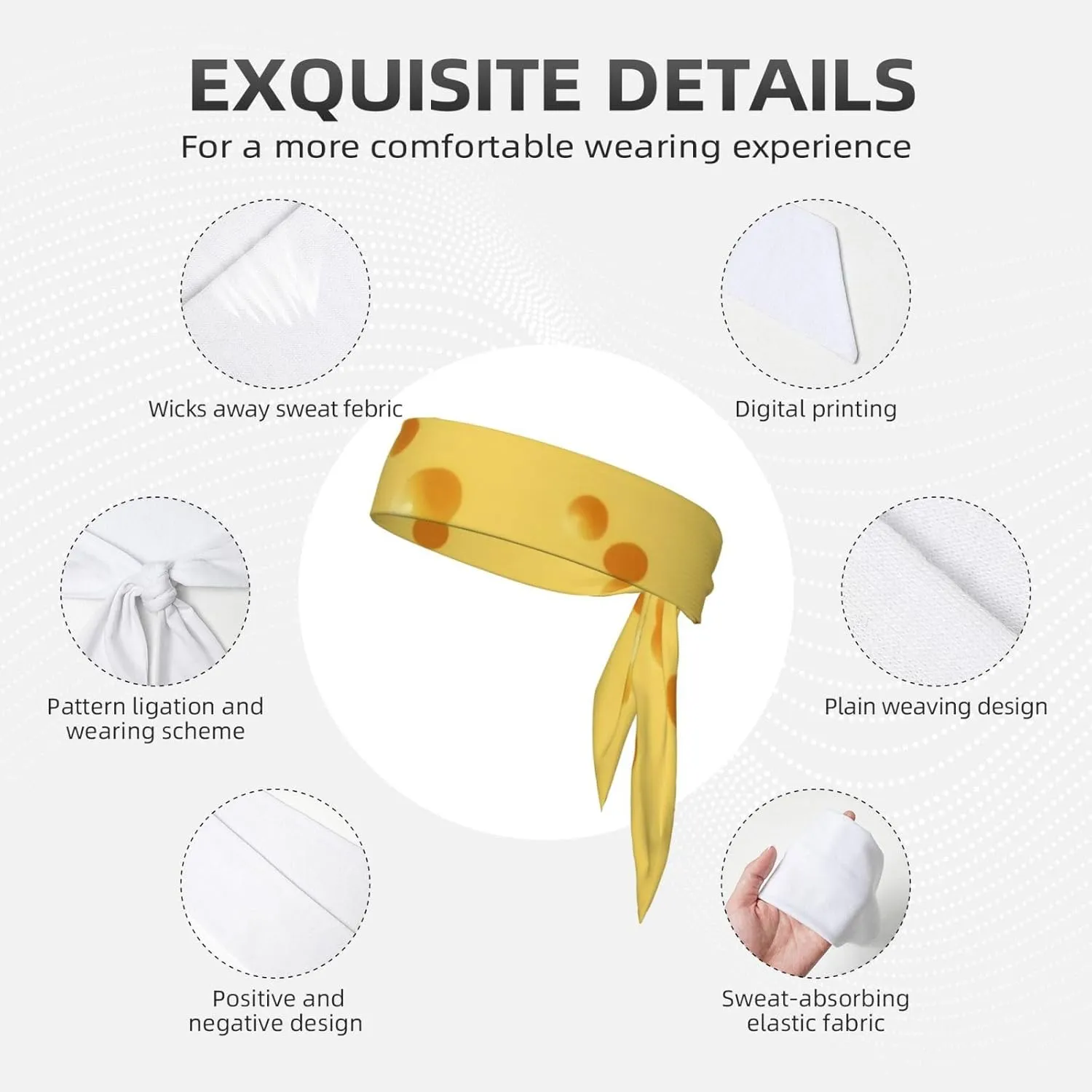 The Famous Paris Eiffel Tower Sports Head Tie Headbands for Men Women Boy and Girl Sports Sweatbands for Running Basketball Yoga Exercise Workout Quick Drying and Non-Slip Workout Stretchy Hairband