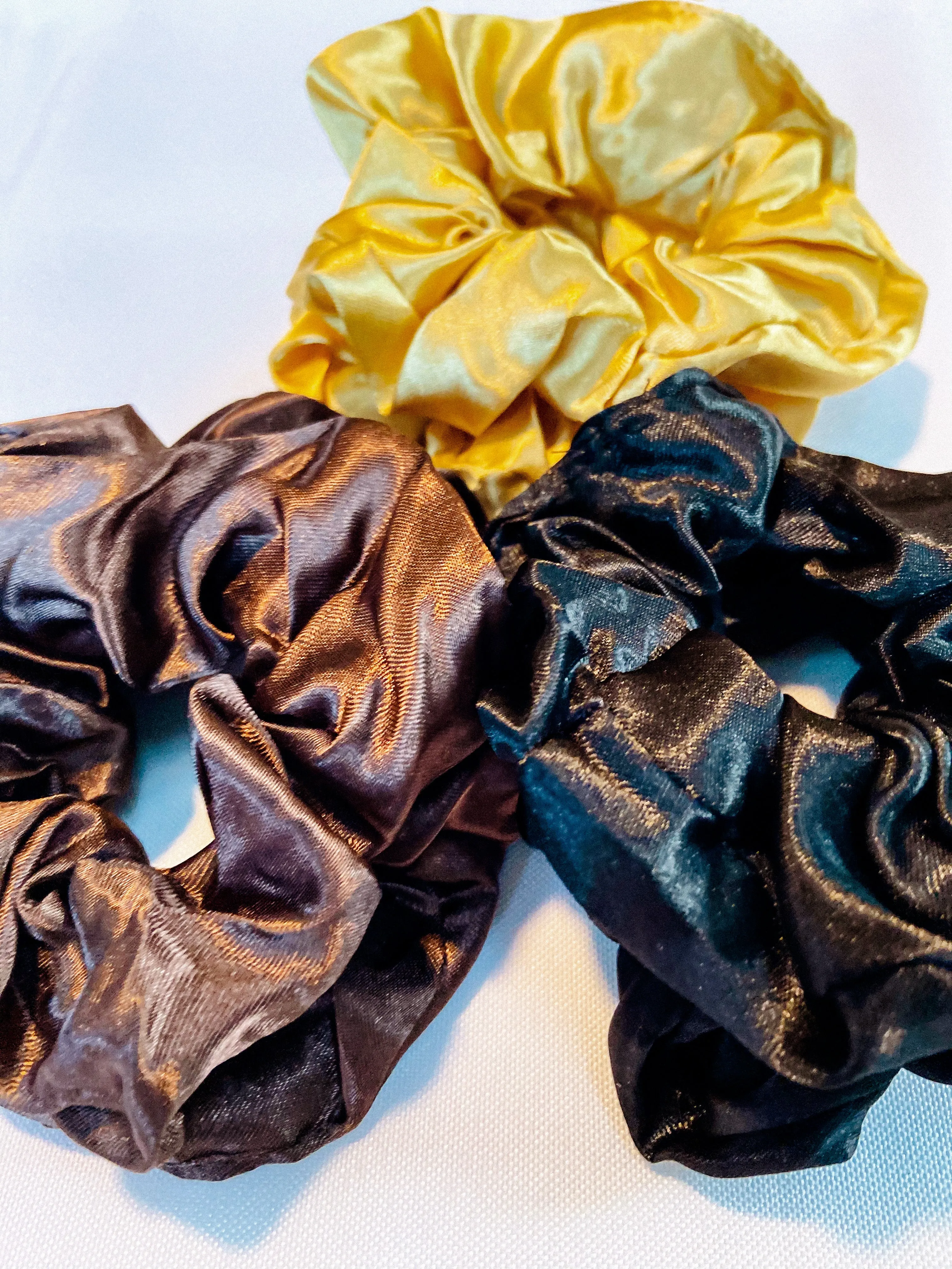 The Trio Satin Scrunchies