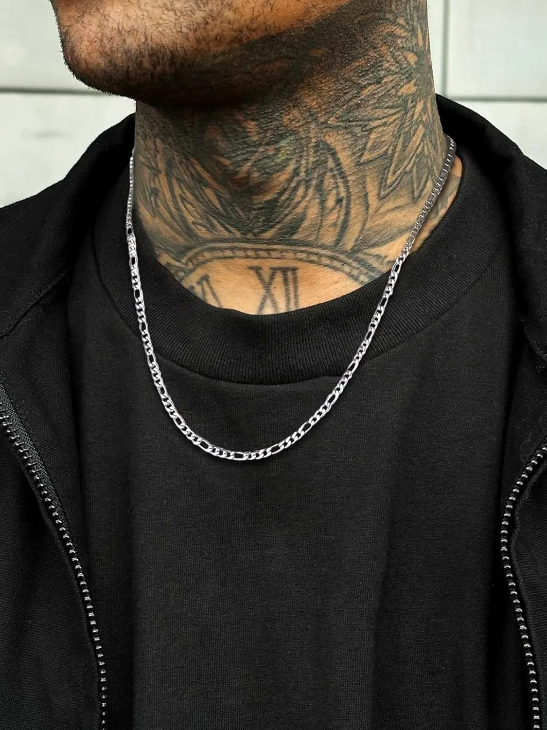 U7 Figaro Chain, Twisted Rope Chain, Men Stainless Steel Necklace,3mm,5mm,6mm,9mm 18K Gold Plated Chains Necklaces for Men Women 16"-30"