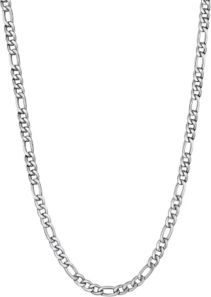 U7 Figaro Chain, Twisted Rope Chain, Men Stainless Steel Necklace,3mm,5mm,6mm,9mm 18K Gold Plated Chains Necklaces for Men Women 16"-30"