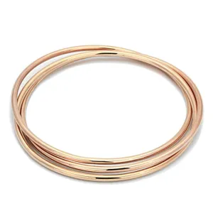 Women's Bracelets - LO3072 - Rose Gold Brass Bangle with No