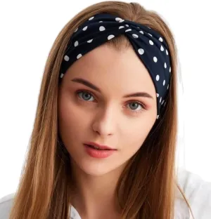 Women's Stretchy Twist Headbands, Solid Color, Non-Slip for Yoga, Workout, Running