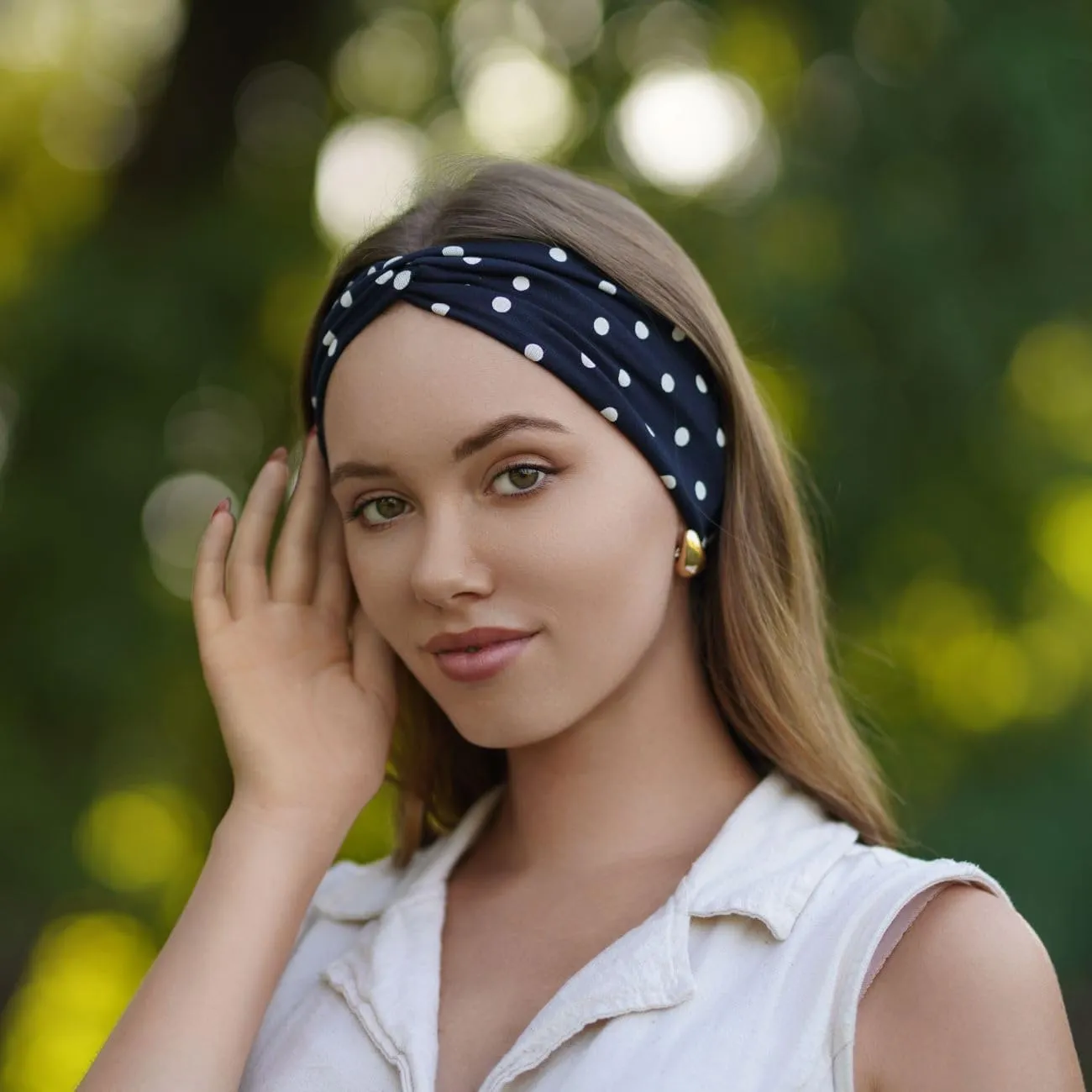 Women's Stretchy Twist Headbands, Solid Color, Non-Slip for Yoga, Workout, Running