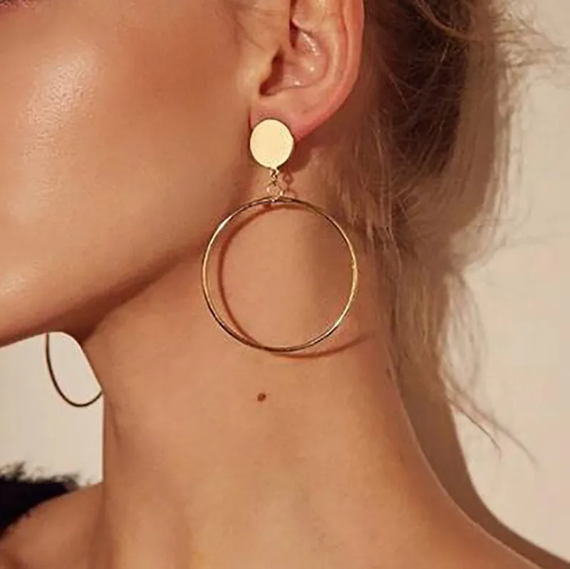 Women's Vintage Geometric Acrylic Drop Earrings with Irregular Shape