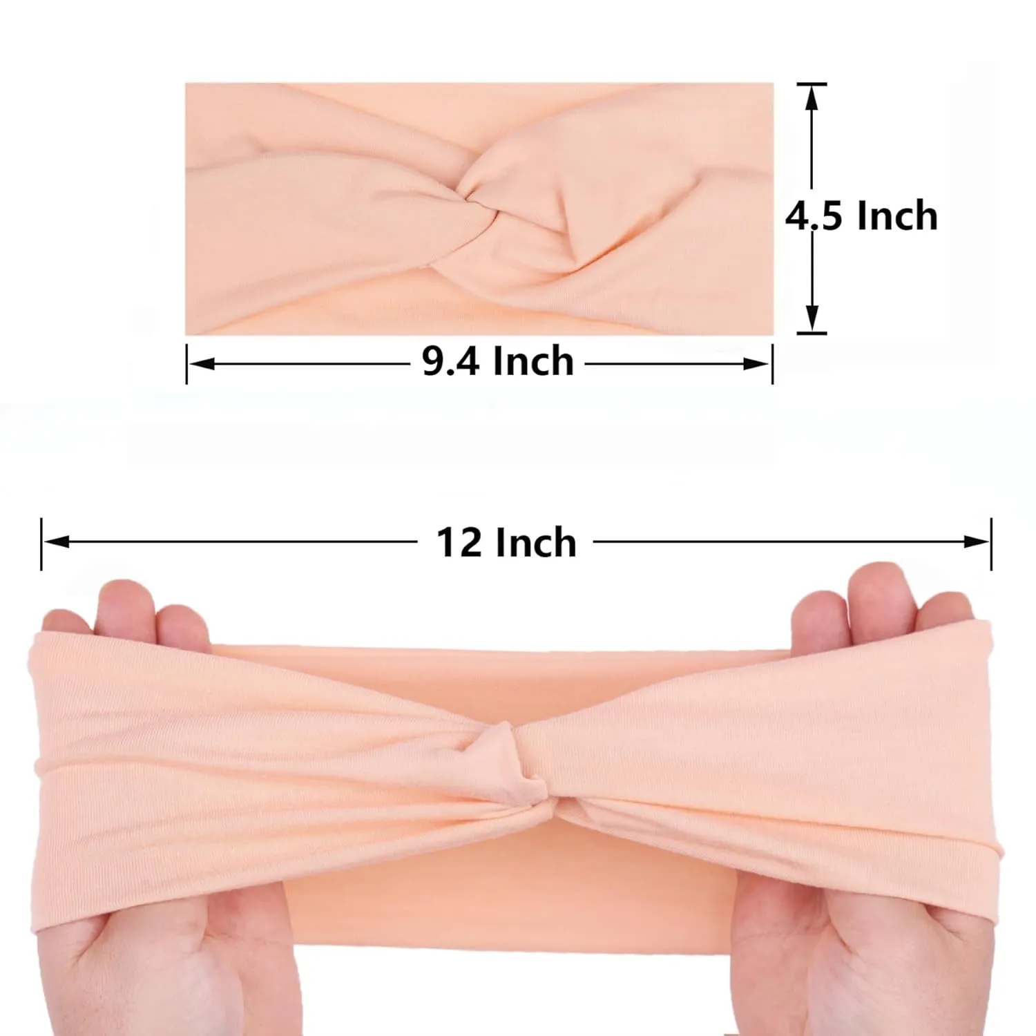 XTREND 6 Pcs Women's Headbands Twisted Cross Elastic Head Bands Yoga Workout Headband Non-Slip Sweat Soft Headbands Solid Color Simple Versatile Hair Accessory Hairbands
