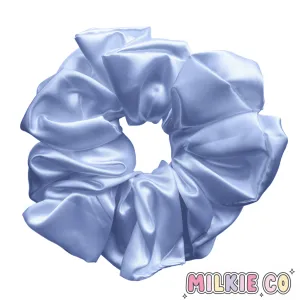 XXL White Satin Scrunchie