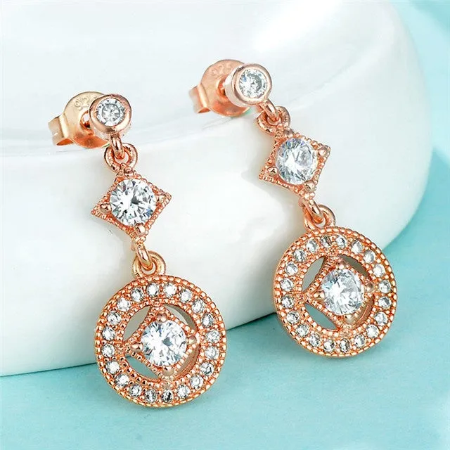 Zircon Vintage Allure Drop Earrings