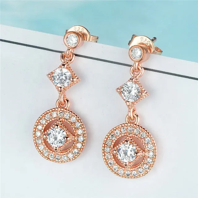 Zircon Vintage Allure Drop Earrings